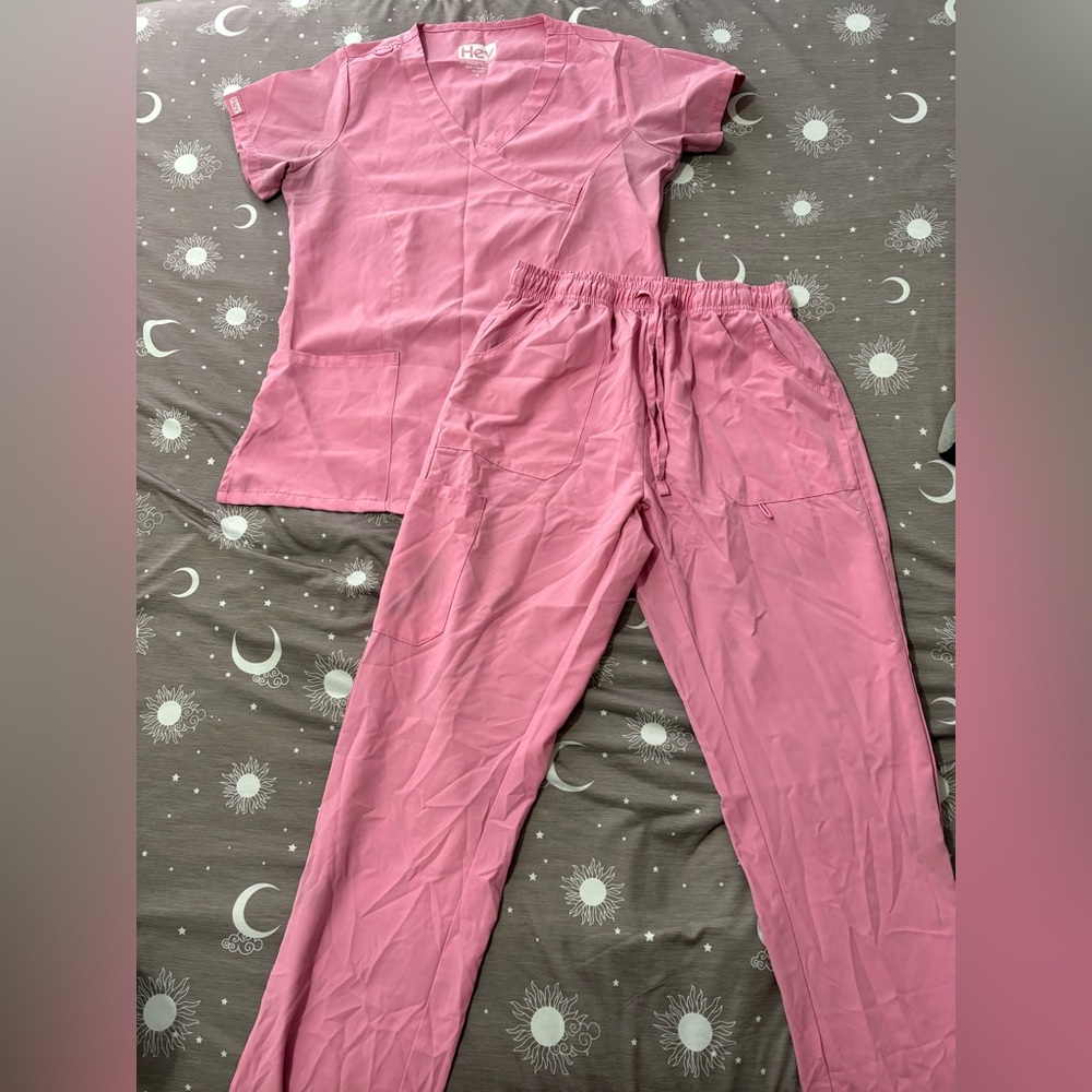Pink Women's Scrub Set